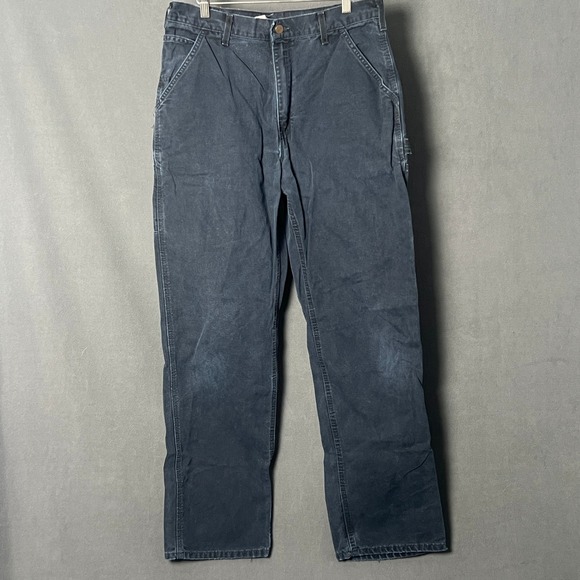 Carhartt Other - Vtg Y2K Carhartt B01 BLK Double Knee Black Canvas Carpenter Pants Mens 34x34